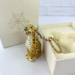 RARE! Charlotte Olympia Bruce Leopard Ceramic Keychain $195